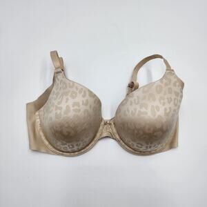 Warners No Side Effects Animal Deluster Underwire Bra RD8561A Size 34D